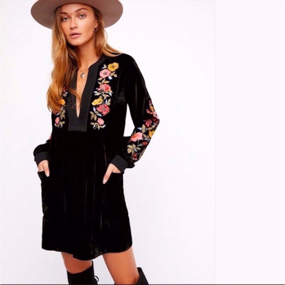 Free People Mia velvet dress tunic